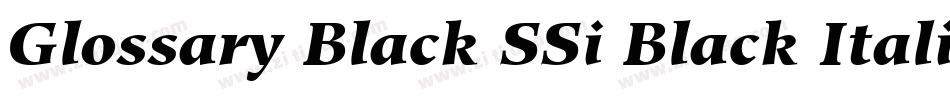 Glossary Black SSi Black Italic字体转换